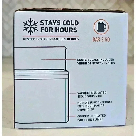 Asobu On The Rocks Kuzie Whiskey Glass Insulated Wood Color Sleeve 10 Ounce NIB - Picture 9 of 12